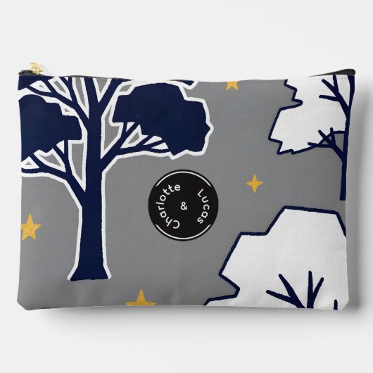 Personalized Modern Woodland Tree and Star Etui (Voorkant)