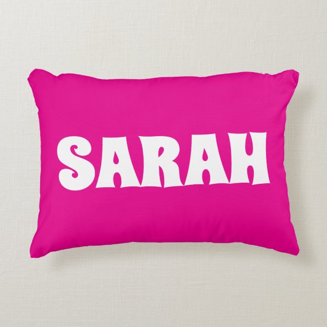 PERSONALIZED MODERNE NAAM ROZE KUSSEN (Voorkant)