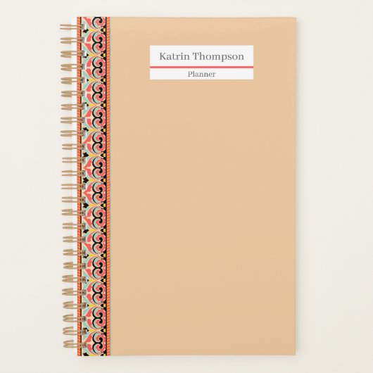 Personalized mom birthday Indien Beige minimalism Planner (Voorkant)