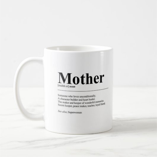Personalized Mom Definition Photo Mug (Gauche)
