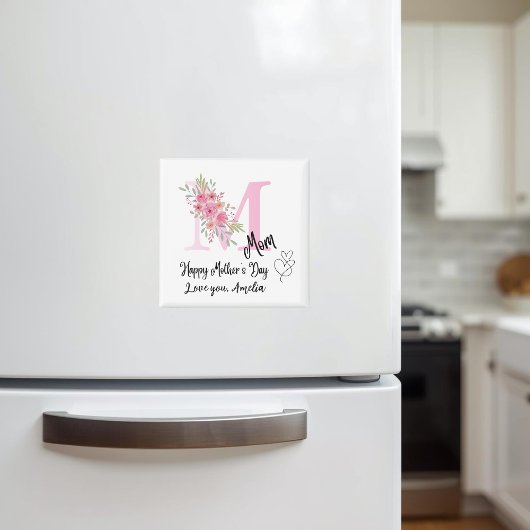 Personalized Mom Initial Fridge Magnet Magneet