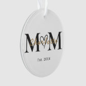 Personalized Mom Name Est Year Christmas Ornament (devant)