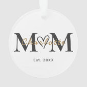 Personalized Mom Name Est Year Christmas Ornament (dos)
