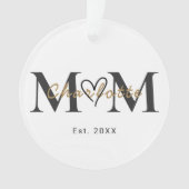 Personalized Mom Name Est Year Christmas Ornament (devant)