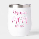 Personalized Mom Name Established Pink Script  (Gauche)