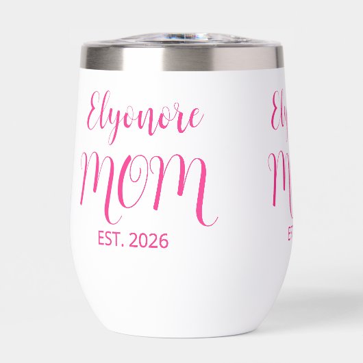 Personalized Mom Name Established Pink Script  (Avant)