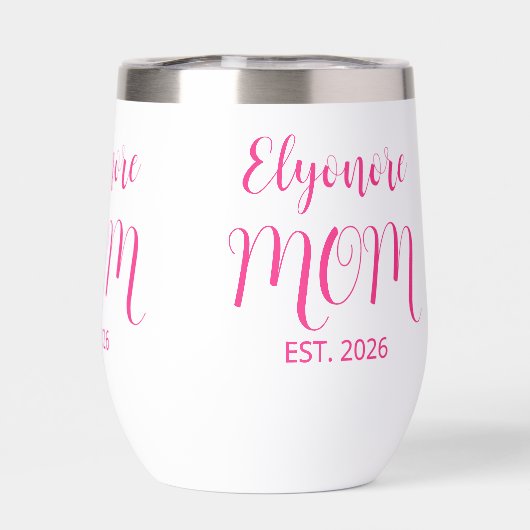Personalized Mom Name Established Pink Script  (Arrière)