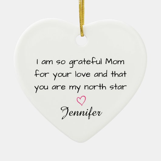 Personalized Mom North Star Custom Keramisch Ornament (Voorkant)