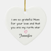 Personalized Mom North Star Custom Keramisch Ornament (Achterkant)