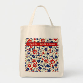 Personalized Mom Patriotic Wildflower Market Tote Bag