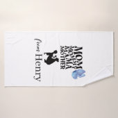 Personalized Mom Typography Bath Towel Badhanddoek (Badhanddoek)