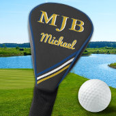 Personalized Monogram 3 Initials Elegant Golfer Golfheadcover