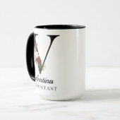 Personalized Monogram Alphabet Mug for Accountant Mok (Voorkant links)