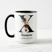 Personalized Monogram Alphabet Mug for Book Lover (Gauche)