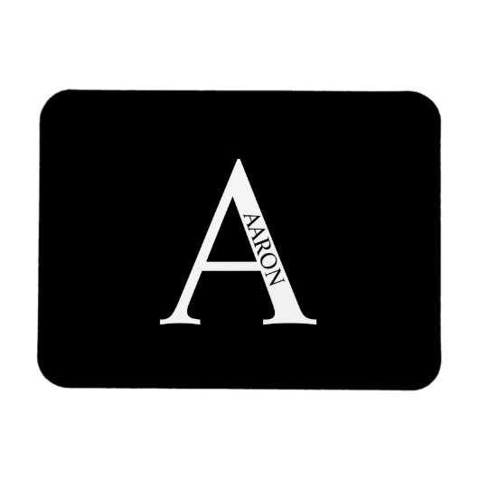 Personalized Monogram and Name Magnet Magneet (Horizontaal)