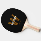  Personalized Monogram black &white Tafeltennisbatje (Zijkant)