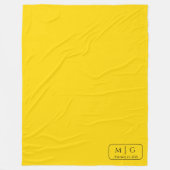 Personalized Monogram Date Fleece Blanket Gift Deken (Voorkant)