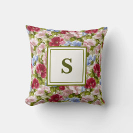 Personalized Monogram – Elegant Modern Floral Kussen