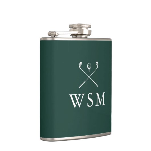 Personalized Monogram Golf Clubs Emerald Green Heupfles (Rechts)