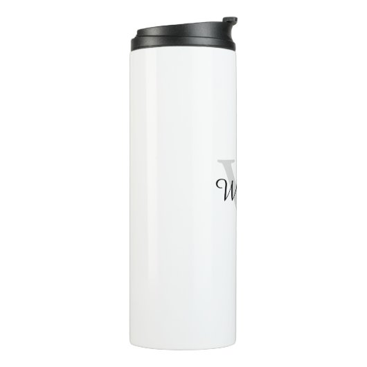 Personalized Monogram Initial and Name Thermosbeker (Gedraaid links)