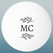 Personalized Monogram Initials Botanical Leaf Pingpongballen