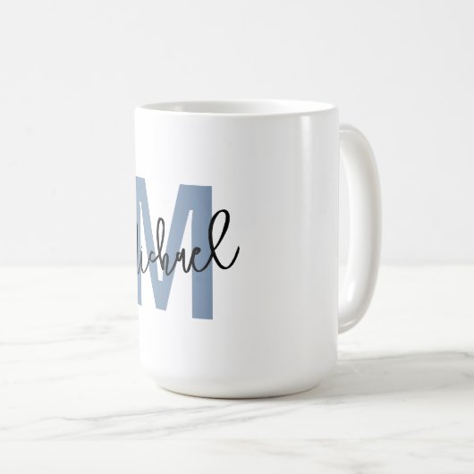Personalized Monogram "M" with Name Michael – Koffiemok (Voorkant rechts)