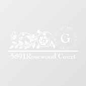 Personalized Monogram Mailbox Raamsticker (Vel)