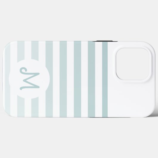 Personalized Monogram Minimal Striped Modern Desig Case-Mate iPhone Case (Achterkant (horizontaal))