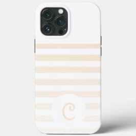 Personalized Monogram Minimal Striped Modern Desig iPhone 13 Pro Max Hoesje