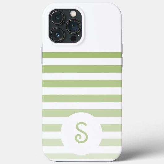 Personalized Monogram Minimal Striped Modern Desig Case-Mate iPhone Case (Achterkant)