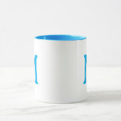 Personalized Monogram Modern Blue White Mug (Centre)