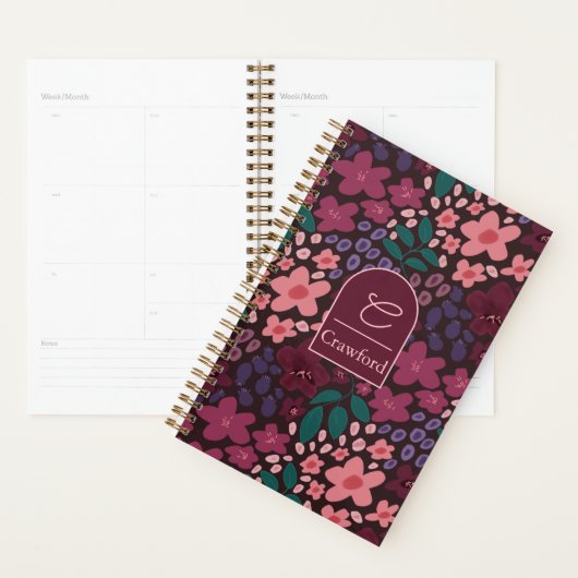 Personalized Monogram Moody Floral (Devant avec enveloppe)