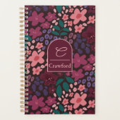 Personalized Monogram Moody Floral Planner (Voorkant)