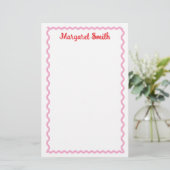 Personalized Monogram Notepads with Scallop Border Briefpapier (Staand voorkant)