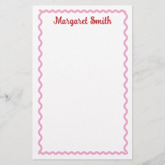Personalized Monogram Notepads with Scallop Border Briefpapier (Voorkant)