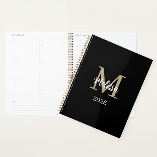 Personalized Monogram Planner, Name & Bible Verse (Devant avec enveloppe)