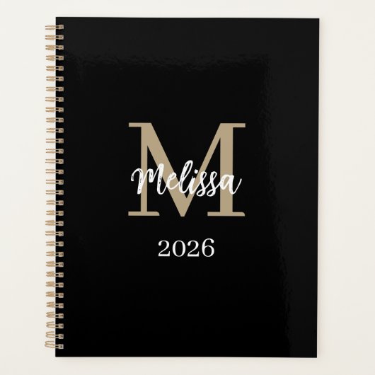 Personalized Monogram Planner, Name & Bible Verse Planner (Voorkant)