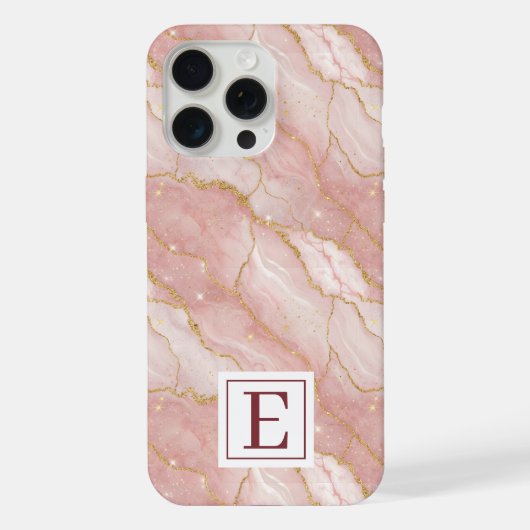 Personalized Monogram Rose Quartz Gold (Verso)