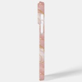 Personalized Monogram Rose Quartz Gold Case-Mate iPhone Case (Achterkant / Links)