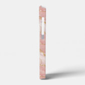 Personalized Monogram Rose Quartz Gold Case-Mate iPhone Case (Achterkant / Links)