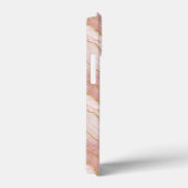 Personalized Monogram Rose Quartz Gold Case-Mate iPhone Case (Achterkant / Rechts)