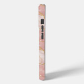 Personalized Monogram Rose Quartz Gold Case-Mate iPhone Case (Achterkant / Links)