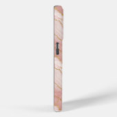 Personalized Monogram Rose Quartz Gold Case-Mate iPhone Case (Achterkant / Rechts)