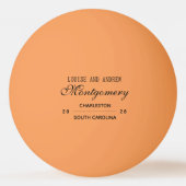 Personalized Monogram Wedding  Pingpongballen (Achterkant)