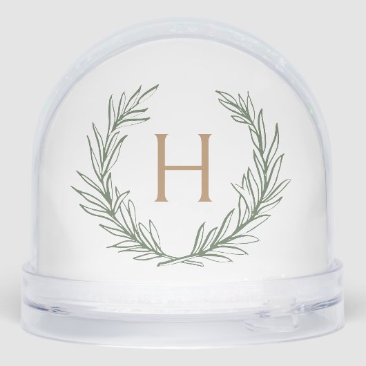 Personalized Monogram Wreath Christmas Photo (Arrière)