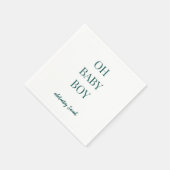 Personalized Moody Blue-Green Baby Boy Shower Servet (Hoek)