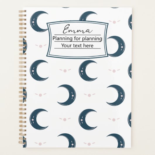 Personalized Moon Pattern Planner 8.5x11 (Voorkant)