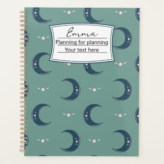 Personalized Moon Pattern Planner 8.5x11 (Voorkant)