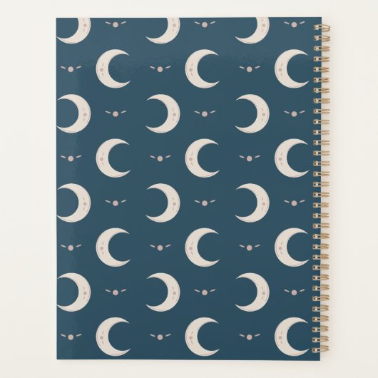 Personalized Moon Pattern Planner 8.5x11 (Achterkant)