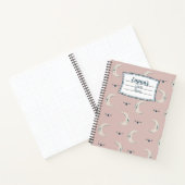 Personalized Moon Pattern Spiral Notebook 8.5x11 Notitieboek (Binnen)